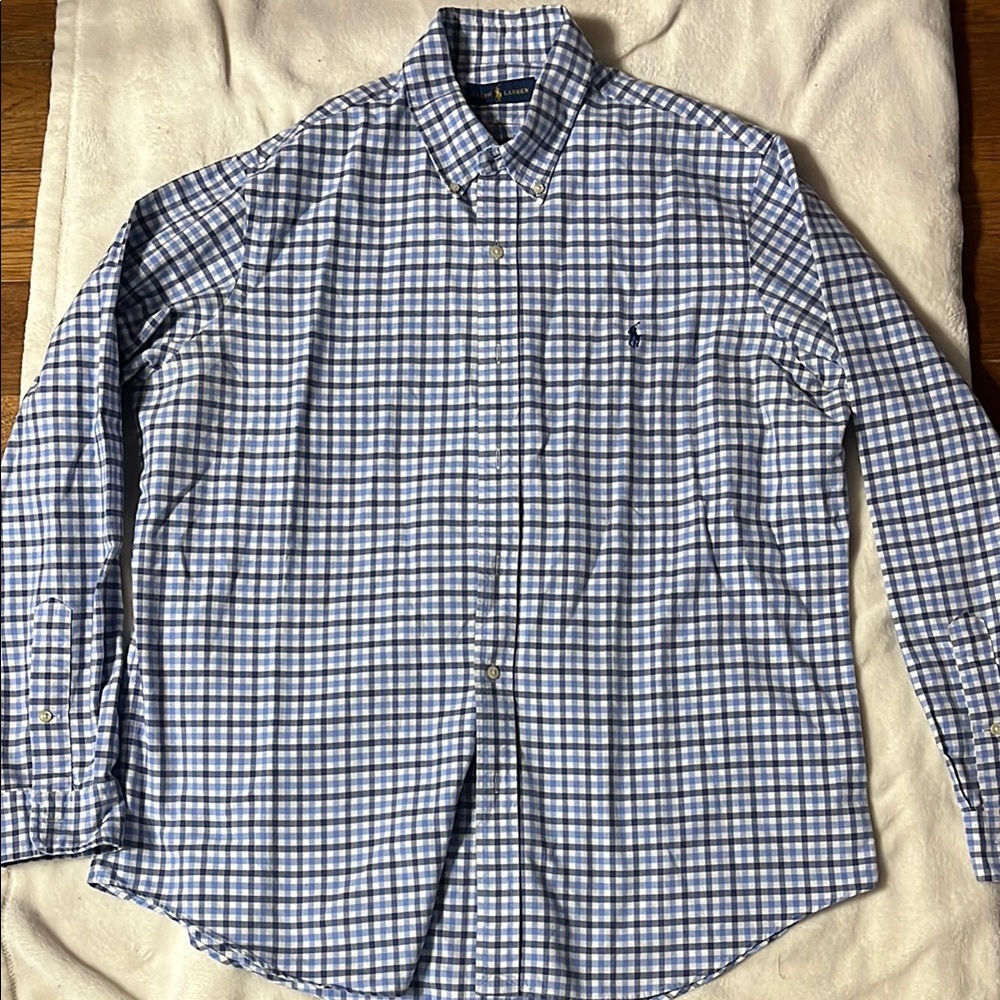 Men's Blue Checkered Shirt by Ralph Lauren